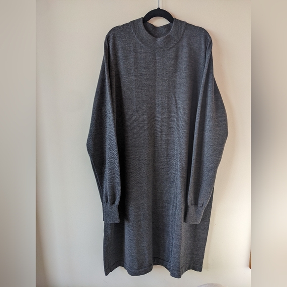 Frank & Oak Dresses & Skirts - NWOT Frank And Oak Merino Wool Grey Sweater Dress Size L